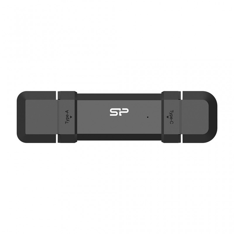 Silicon Power DS72, 500 Go, USB Type-A USB Type-C, 3.2 Gen 2 3.1 Gen 2, 1050 Mos, Casquette, Noir