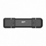 Silicon Power DS72, 500 Go, USB Type-A USB Type-C, 3.2 Gen 2 3.1 Gen 2, 1050 Mos, Casquette, Noir