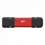 Silicon Power DS72, 250 Go, USB Type-A USB Type-C, 3.2 Gen 2 3.1 Gen 2, 1050 Mos, Casquette, Rouge