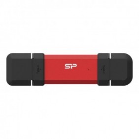Silicon Power DS72, 500 Go, USB Type-A USB Type-C, 3.2 Gen 2 3.1 Gen 2, 1050 Mos, Casquette, Rouge