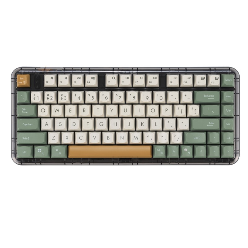 ASUS Jelly75 KD201 KEYBOARDMK-WHGE83, 75%, Avec fil &sans fil, USB + RF Wireless + Bluetooth, Clavier mécanique, Multicolore