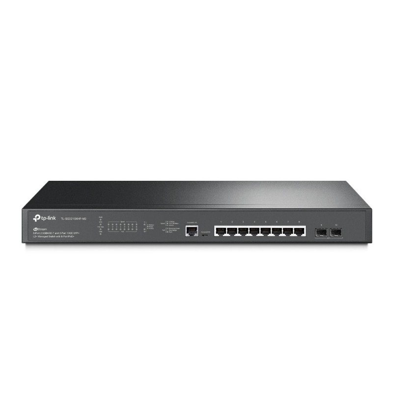 TP-LINK JetStream TL-SG3210XHP-M2, Géré, L2+, 2.5G Ethernet 10010002500, Connexion Ethernet, supportant l'alimentation via ce port , Grille de montage, 1U