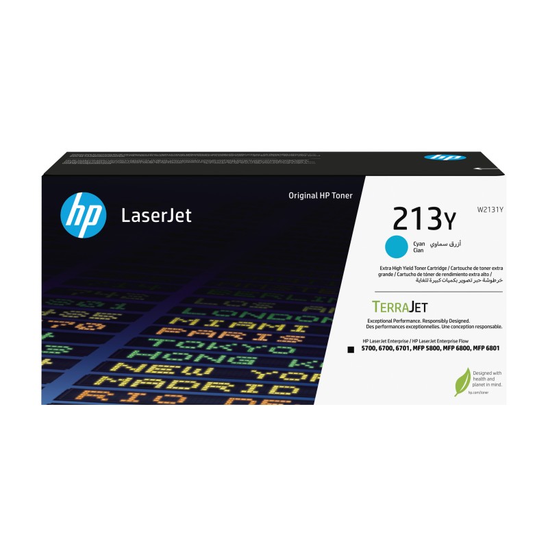 HP 213Y Toner LaserJet authentique Extra-grande capacité Cyan, 12000 pages, Cyan, 1 pièce