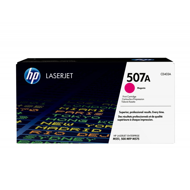 HP 507A toner LaserJet magenta authentique, 6000 pages, Magenta, 1 pièce