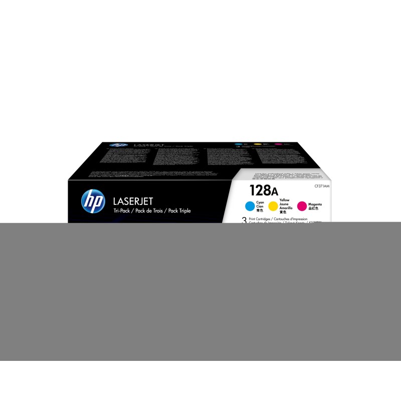 HP 128A pack de 3 toners LaserJet cyanmagentajaune authentiques, 1300 pages, Cyan, Magenta, Jaune, 3 pièce
