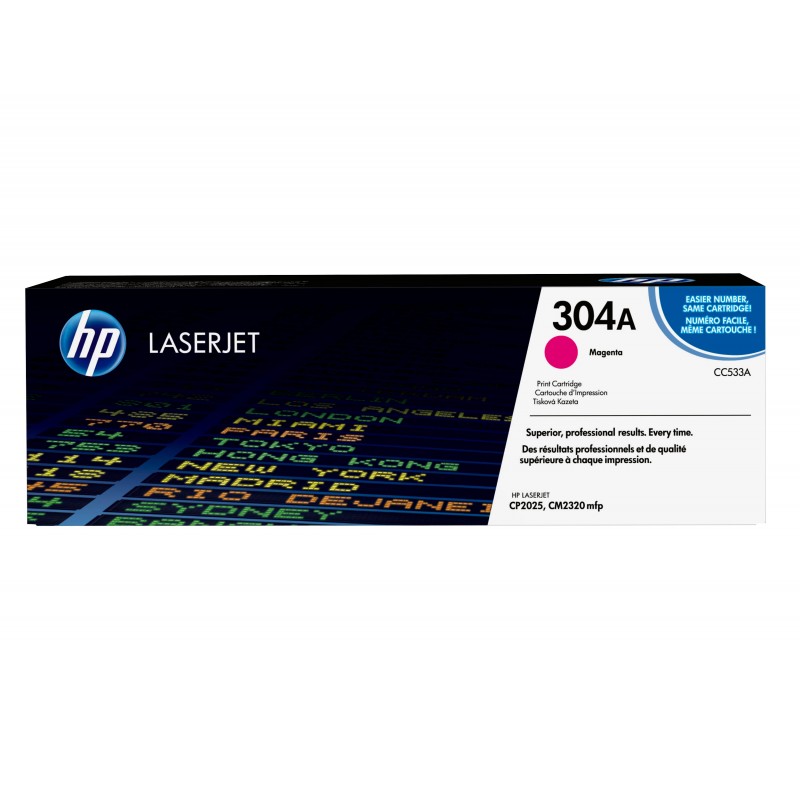 HP 304A toner LaserJet magenta authentique, 2800 pages, Magenta, 1 pièce