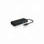 ICY BOX IB-HUB1426-CPD, USB 3.2 Gen 1 3.1 Gen 1 Type-C, USB 3.2 Gen 1 3.1 Gen 1 Type-A, USB 3.2 Gen 1 3.1 Gen 1 Type-C, 5000 Mbits, Noir, Aluminium, Plastique, 60 W