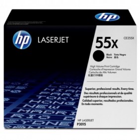 HP 55X toner LaserJet noir grande capacité authentique, 12500 pages, Noir, 1 pièce