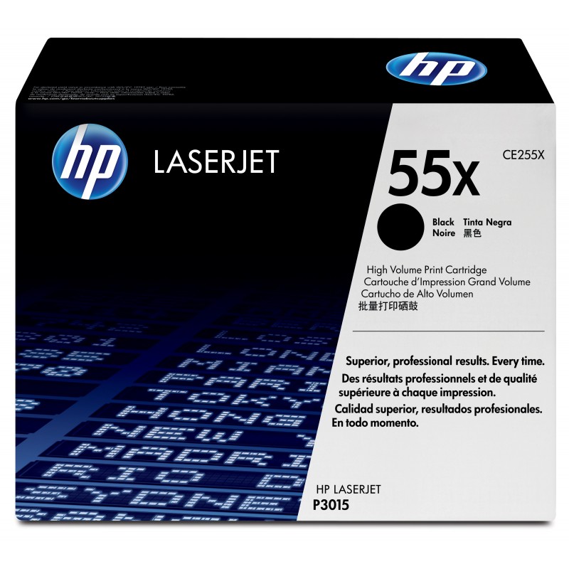 HP 55X toner LaserJet noir grande capacité authentique, 12500 pages, Noir, 1 pièce