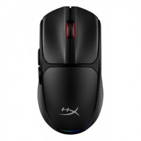 Kingston HyperX Pulsefire Fuse - Souris de jeu sans fil , Ambidextre, Optique, RF sans fil + Bluetooth, 12000 DPI, Noir