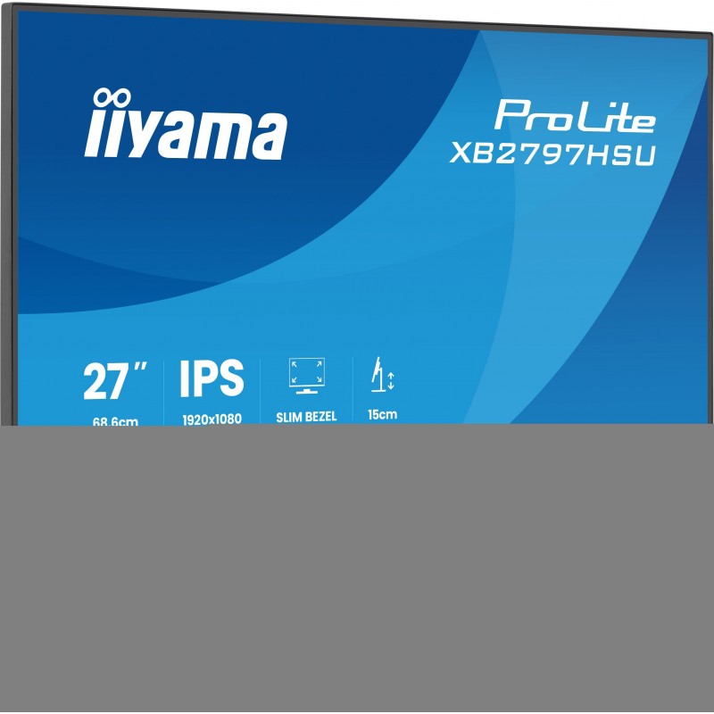 Iiyama ProLite XB2797HSU-B1, 68,6 cm 27", 1920 x 1080 pixels, Full HD, LED, 4 ms, Noir