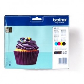 Brother LC123VALBP - Pack de cartouches d'encre originales, Noir, Cyan, Magenta, Jaune, 4 pièce, 600 pages, 600 pages, Multi pack