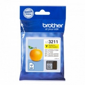 Brother LC3211Y - Cartouche d'encre originale - Jaune, Rendement standard, Jaune, Encre à pigments, 1 pièce, 200 pages, Paquet unique
