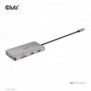 Club 3D CSV-1594, USB 3.2 Gen 1 3.1 Gen 1 Type-C, 100 W, 10,100,1000 Mbits, Noir, Gris, MicroSD , SD, 60 Hz