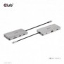 Club 3D CSV-1594, USB 3.2 Gen 1 3.1 Gen 1 Type-C, 100 W, 10,100,1000 Mbits, Noir, Gris, MicroSD , SD, 60 Hz