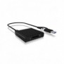 ICY BOX IB-CR404-C31, CFast 2.0, Noir, 10000 Mbits, Aluminium, Énergie, 64 mm