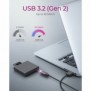 ICY BOX IB-CR404-C31, CFast 2.0, Noir, 10000 Mbits, Aluminium, Énergie, 64 mm