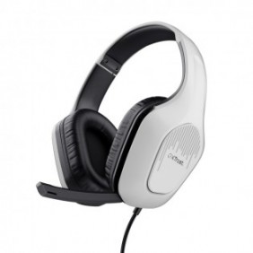 Trust GXT 415W Zirox, Avec fil, 20 - 20000 Hz, Gaming, 253 g, Casque, Blanc