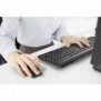 Kensington KM270 EQ KM270 EQ Kit clavier + souris sans fil rechargeable, Sans fil, RF sans fil + Bluetooth, Clavier à membrane, QWERTZ, Noir, Souris incluse