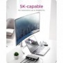 ICY BOX IB-DK2245AC, Avec fil, USB 3.2 Gen 1 3.1 Gen 1 Type-C, 65 W, 3,5 mm, 10,100,1000 Mbits, Noir