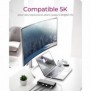 ICY BOX IB-DK2245AC, Avec fil, USB 3.2 Gen 1 3.1 Gen 1 Type-C, 65 W, 3,5 mm, 10,100,1000 Mbits, Noir