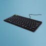R-Go Tools Clavier ergonomique R-Go Compact Break, clavier compact avec logiciel de pause,QWERTY , Filaire, noir, Mini, Avec fil, USB, QWERTY, Noir