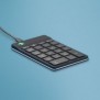 R-Go Tools Clavier R-Go Numpad Break, clavier numérique ergonomique avec logiciel de pause, filaire, noir, USB, Universel, 1,5 m, Noir