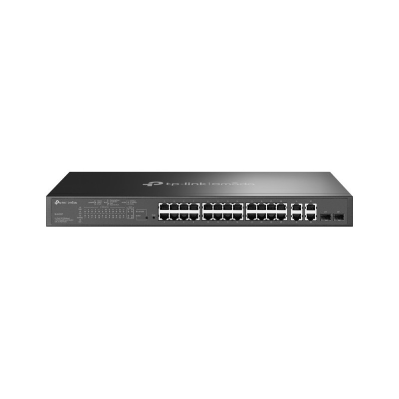 TP-LINK Omada SL2428P, Géré, L2, Fast Ethernet 10100, Connexion Ethernet, supportant l'alimentation via ce port , Grille de montage, 1U