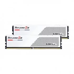 G.Skill Ripjaws S5 F5-6000J3040F16GX2-RS5W, 32 Go, 2 x 16 Go, DDR5, 288-pin DIMM, Blanc