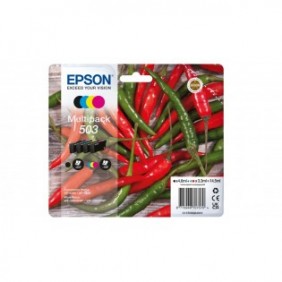 Epson 503, Rendement standard, Noir, Cyan, Magenta, Jaune, 4,6 ml, 3,3 ml, 4 pièce, Multi pack