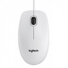Logitech B120, Ambidextre, Optique, USB Type-A, 800 DPI, Blanc