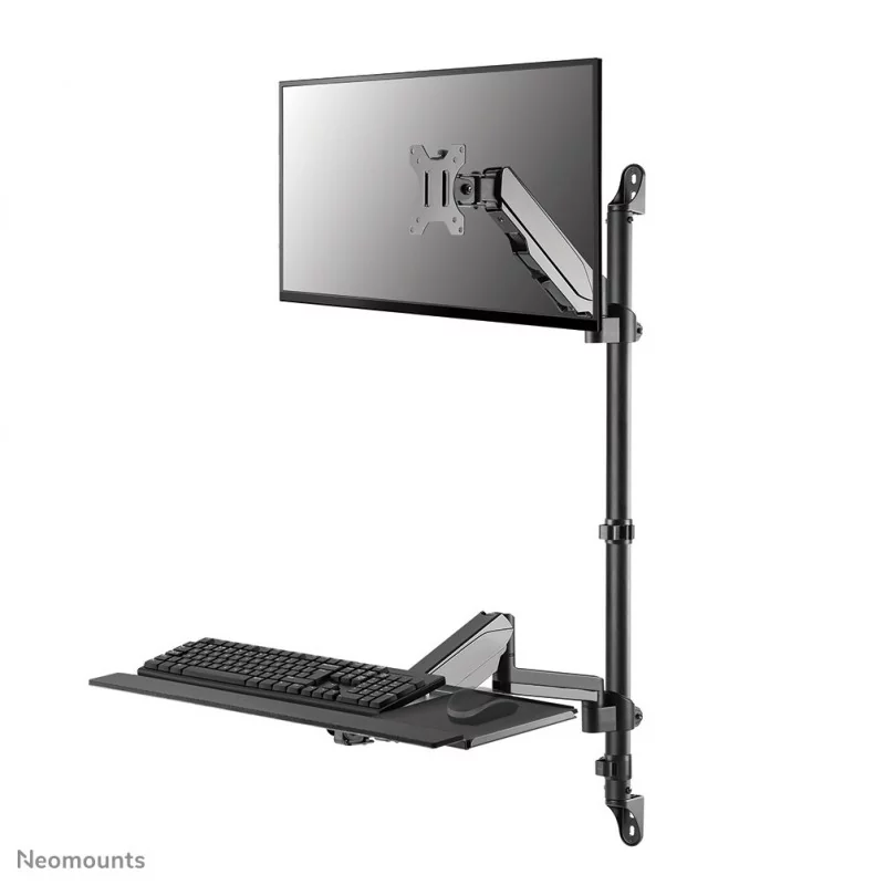 Neomounts WL90-325BL1 Station de travail assis-debout - mural - 17-32" - ressort à gaz, Noir, 81,3 cm 32", 9 kg, Mur, 43,2 cm 17", 100 x 100,75 x 75 mm