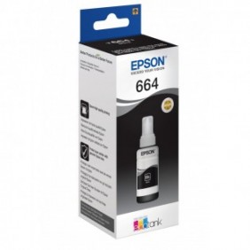 Epson 664 Ecotank Black ink bottle, Original, Noir, Epson, EcoTank L555 EcoTank L355 EcoTank ET-4550 EcoTank ET-4500 EcoTank ET-3600 EcoTank ET-2650 EcoTank..., 70 ml, Gris