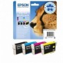 Epson Multipack 4-colours T0715 DURABrite Ultra Ink, Rendement standard, Noir, Cyan, Magenta, Jaune, 7,4 ml, 5,5 ml, 1 pièce, Multi pack