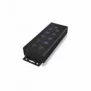 ICY BOX IB-HUB1703-QC3, USB 3.2 Gen 1 3.1 Gen 1 Type-B, USB 3.2 Gen 1 3.1 Gen 1 Type-A, 5000 Mbits, Noir, Aluminium, 0,71 m