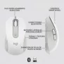 Logitech Signature M650 L for Business, Droitier, Optique, Bluetooth, 4000 DPI, Blanc