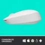 Logitech M171, Ambidextre, Optique, RF sans fil, 1000 DPI, Blanc