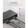 ICY BOX IB-DK2246AC, Avec fil, USB 3.2 Gen 2 3.1 Gen 2 Type-A, 10,100,1000 Mbits, Noir, 3840 x 2160 pixels, 60 Hz