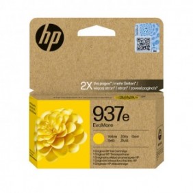HP 937e Cartouche d’encre authentique Jaune EvoMore, Rendement élevé , Jaune, 1 pièce, 1650 pages, Paquet unique