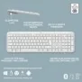 Logitech Signature Slim Combo MK950, Sans fil, RF sans fil + Bluetooth, Commutateur de touche « ciseaux », QWERTZ, Blanc, Souris incluse