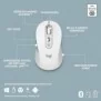 Logitech Signature Slim Combo MK950, Sans fil, RF sans fil + Bluetooth, Commutateur de touche « ciseaux », QWERTZ, Blanc, Souris incluse