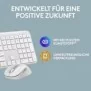 Logitech Signature Slim Combo MK950, Sans fil, RF sans fil + Bluetooth, Commutateur de touche « ciseaux », QWERTZ, Blanc, Souris incluse