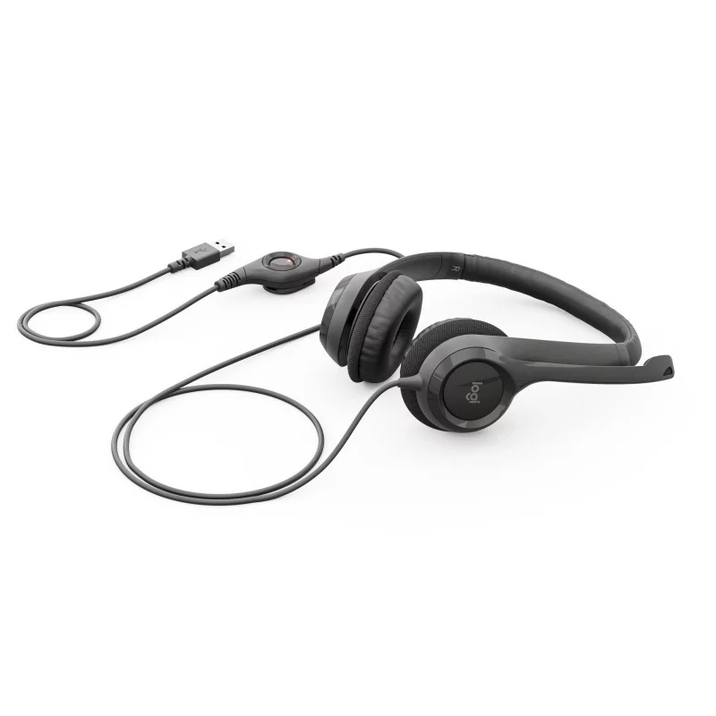 Logitech H390, Avec fil, BureauCentre d'appels, 20 - 20000 Hz, 197 g, Casque, Noir
