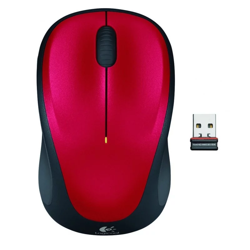 Logitech M235, Ambidextre, Optique, RF sans fil, Rouge