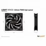 Be Quiet! Light Wings 120 mm PWM | Ventilateur PC ARGB high-speed, Ventilateur, 12 cm, 2500 trmin, 88,86 m³h, Noir