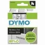 Dymo D1 étiquettes autocollantes authentiques | impression en noir sur fond clair | 12 mm x 7 m | pour étiqueteuses LabelManager, Noir sur transparent, Polyester, Belgique, -18 - 90 C, DYMO, LabelManager, LabelWriter 450 DUO
