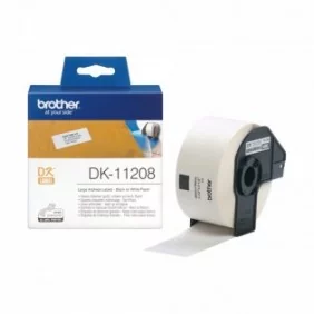 Brother DK-11208 - Rouleau d'étiquettes original – Noir sur blanc, 38 x 90 mm, Noir sur blanc, 400 pièce, DK, Blanc, Thermique directe, Chine