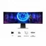 Samsung G95SD, 124,5 cm 49", 5120 x 1440 pixels, Dual QHD, OLED, 0,03 ms, Argent