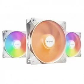 Be Quiet! Light Wings LX 120 mm PWM | Ventilateur PC ARGB high-speed White, Pack de 3, Ventilateur, 12 cm, 2100 trmin, 105,1 m³h, Blanc
