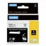 Dymo Rhino Étiquettes Industrielles | polyester permanent | 6 mm x 5,5 m | autocollantes impression en Noir sur fond blanc | pour étiqueteuses Rhino et LabelManager, Noir sur blanc, Multicolore, Polyester, -40 - 150 C, UL 969, DYMO